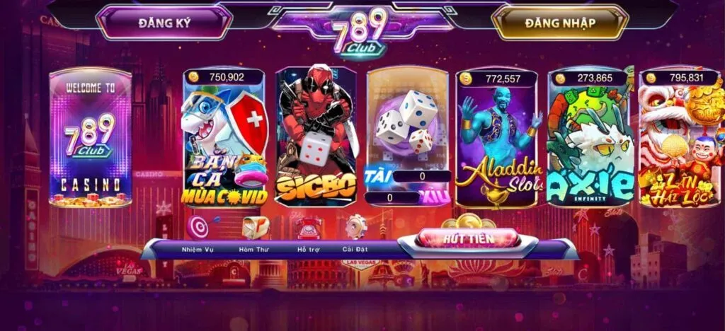 Cổng game Slot đổi thưởng 789Club với kho game Slot đa dạng, phong phú